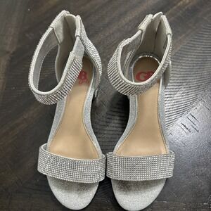 GB Girls Roniiee Rhinestone Ankle Strap Family Matching Dress Sandals Size Youth